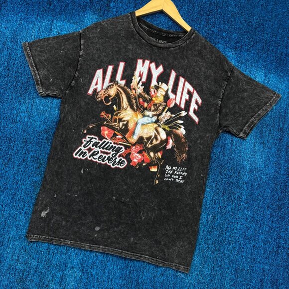 Falling in Reverse All My Life Rock Band Mineral Wash T-Shirt Size Medium - Picture 3 of 4